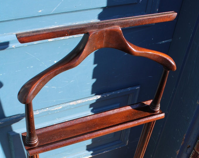 Vintage Wooden Valet Stand Butlers Rack Gentleman's Etsy