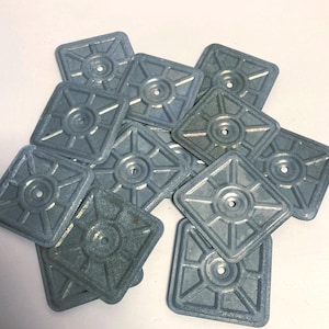 95 Vintage Galvanized Tin Roofing Plates for Repurposing | Furniture Hardware | Fish Scales | Metal for Art