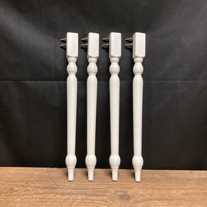 Four Salvaged 28.5" Tall Table Legs | Dining Table Legs | Console Table Legs | Furniture Feet