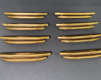Set of 8 Art Deco Drawer Pulls | Midcentury Modern Hardware | Furniture Handles