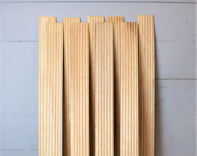 Set of 9 Pieces of Fluted Wood Trim Etsy