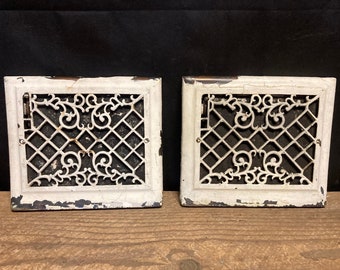 Pair of Antique Cast Iron Registers