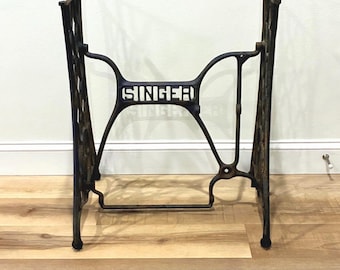 Base de máquina de coser Singer de hierro fundido vintage / Patas de mesa personalizadas