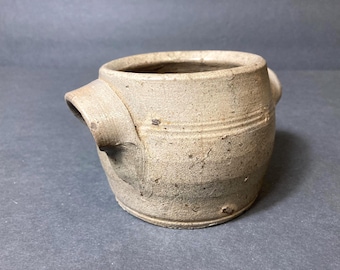 Antique French Confit Pot | Double Handled Antique French Confit Pot | Stoneware Jar | Antique Crock