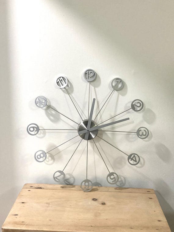 Nextime Starburst Clock Designed by Frits Vink | Pluginn Clock - Etsy