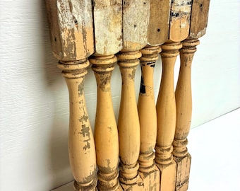 6 Pink Architectural Spindles | Balusters | Architectural Salvage | Woodworking Parts