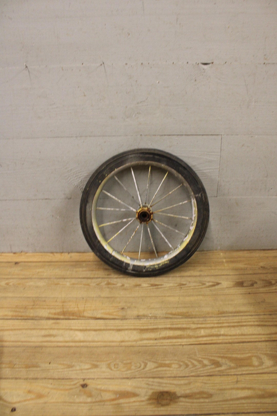 Vintage Tricycle Wheel Bicycle Parts Garden Decor Barn Etsy