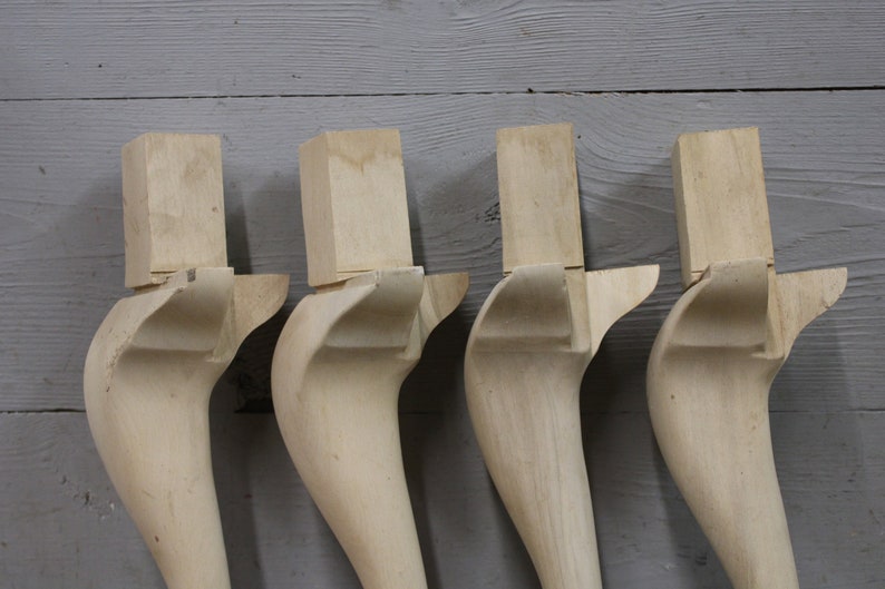Carved Wood Unfinished Cabriole Furniture Feet Table Legs - Etsy