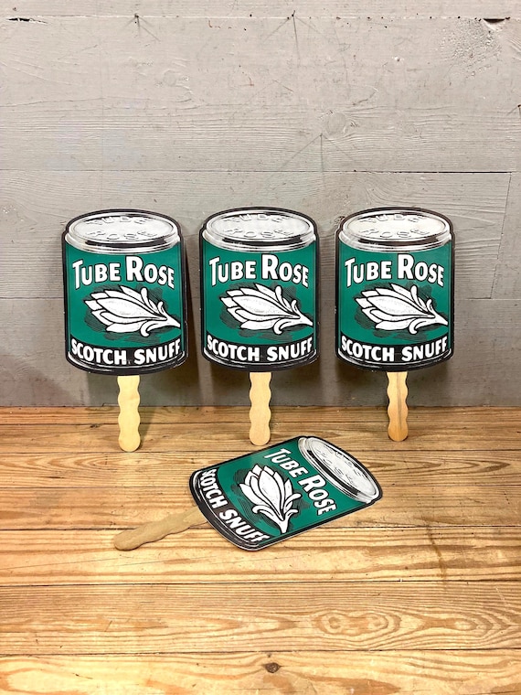 tuberose tobacco Set of 4 Tube Rose Snuff Advertising Fans | Vintage Advertising |  Tobacciana
