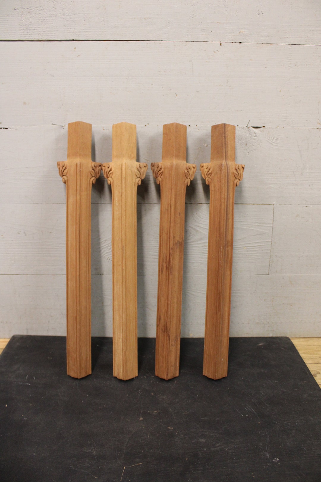Set of 4 Mahogany Table Legs Furniture Parts Wood Working Etsy