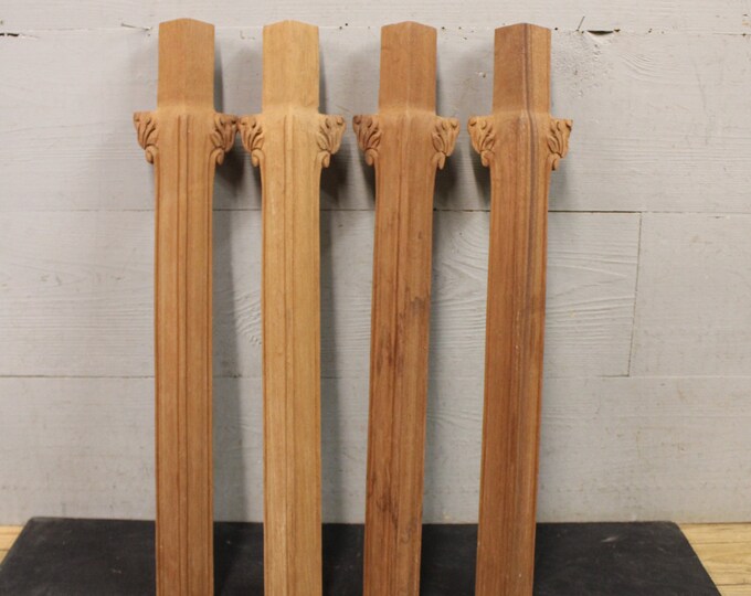 Set of 4 Mahogany Table Legs Furniture Parts Wood Working Legs Etsy