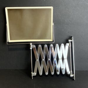 Vintage Wall Mount Double Sided Magnifying Mirror | Accordion Extending Make Up Mirror