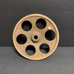 Vintage Solid Brass Gear | 5.5&quot; Diameter | International Harvester Cream Separator Part