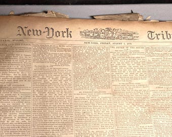 1879. Periódicos del New York Tribune recopilados en un libro.