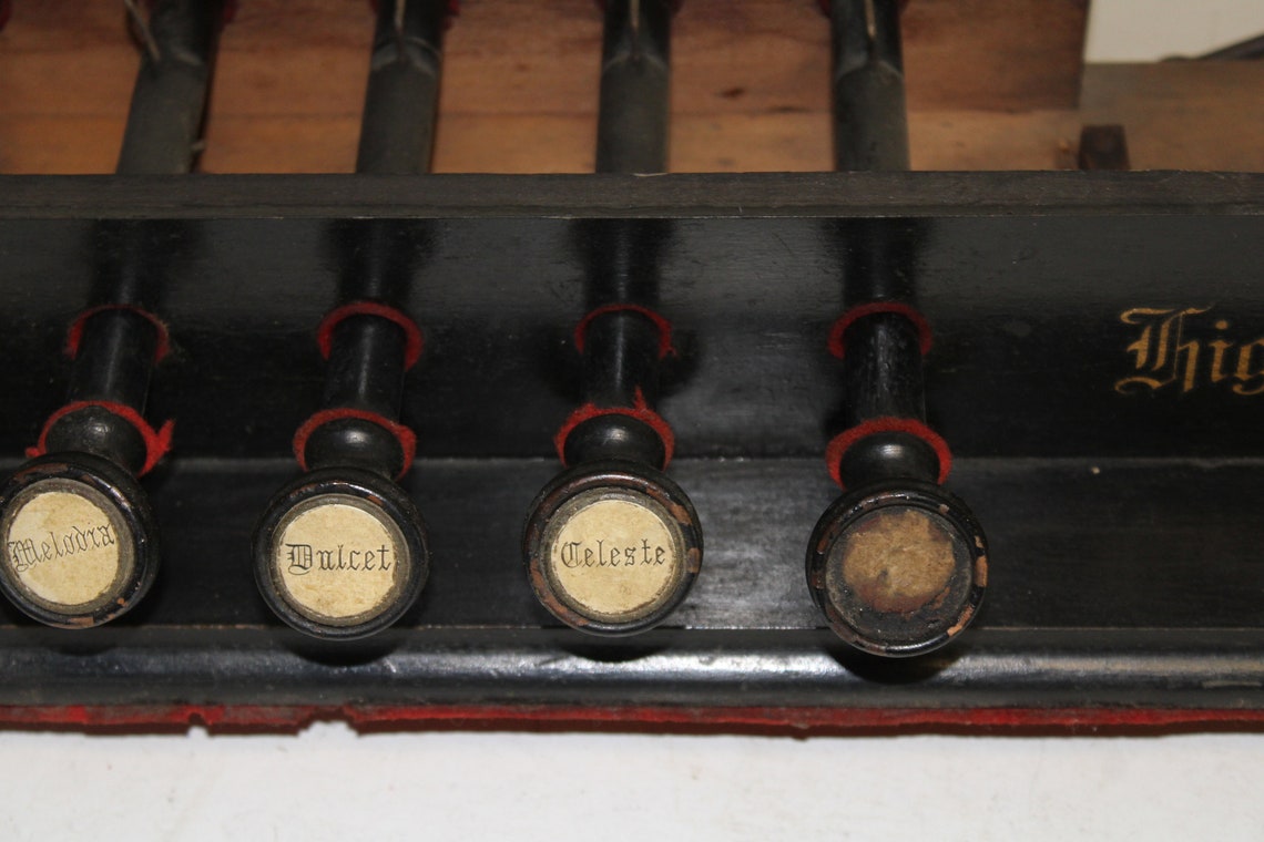 Vintage Shipman Pump Organ Knobs and Controls Musical Room Etsy