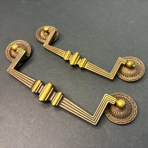 8 Vintage Drawer Pulls in Two Sizes | 4.5" and 5.25" Center Holes | Vintage Dresser Handles | Furniture Hardware