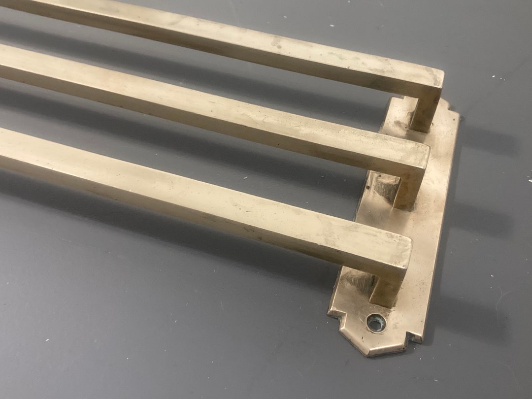 Vintage Solid Brass Door Push Bar Art Deco Architectural Etsy