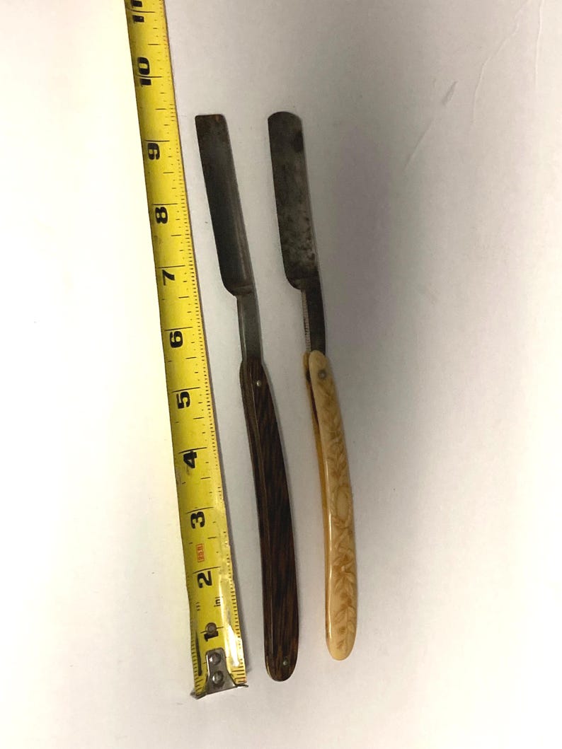 2 Antique Straight Razors | Fremont International Cutlery | Genco Old ...