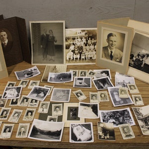 50 Vintage Black and White Photos in Assorted Sizes