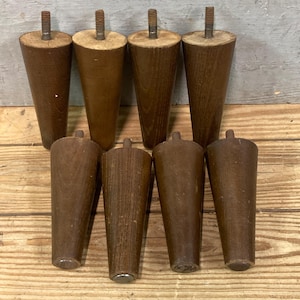 Eight 4&quot; Tall Midcentury Furniture Feet | MCM Legs | Dresser Feet | Mid Century Modern Stereo