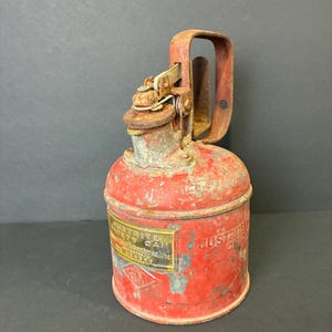 **KojiچY 　JUSTRITE社　ビンテージセーフティー缶 Rare Tiny Vintage Metal Safety Gas Can | Justrite Mfg Co | Made in