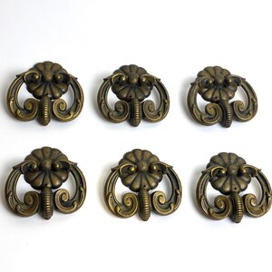 Six Chunky Drop Drawer Pulls | Furniture Pulls | Single Hole Mount