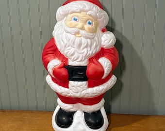 RESERVED FOR LINDA Vintage Empire Giant Santa Face Blow Mold