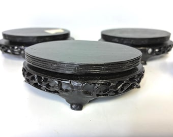 4 Chinese Wooden Sculpture Bases | Display Stands