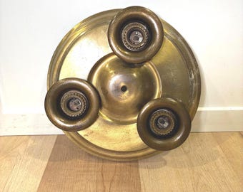 Antique Three Light Flush Mount Fixture |  Antique Lighting | Historic Home Restoration