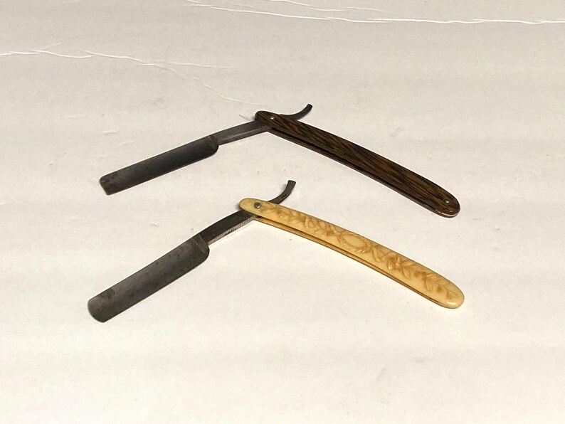 2 Antique Straight Razors | Fremont International Cutlery | Genco Old ...