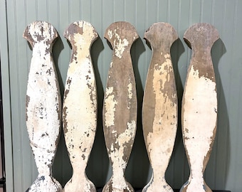 5 Vintage Porch Pickets | Architectural Salvage | Porch Balusters | Architectural Wall Hangings