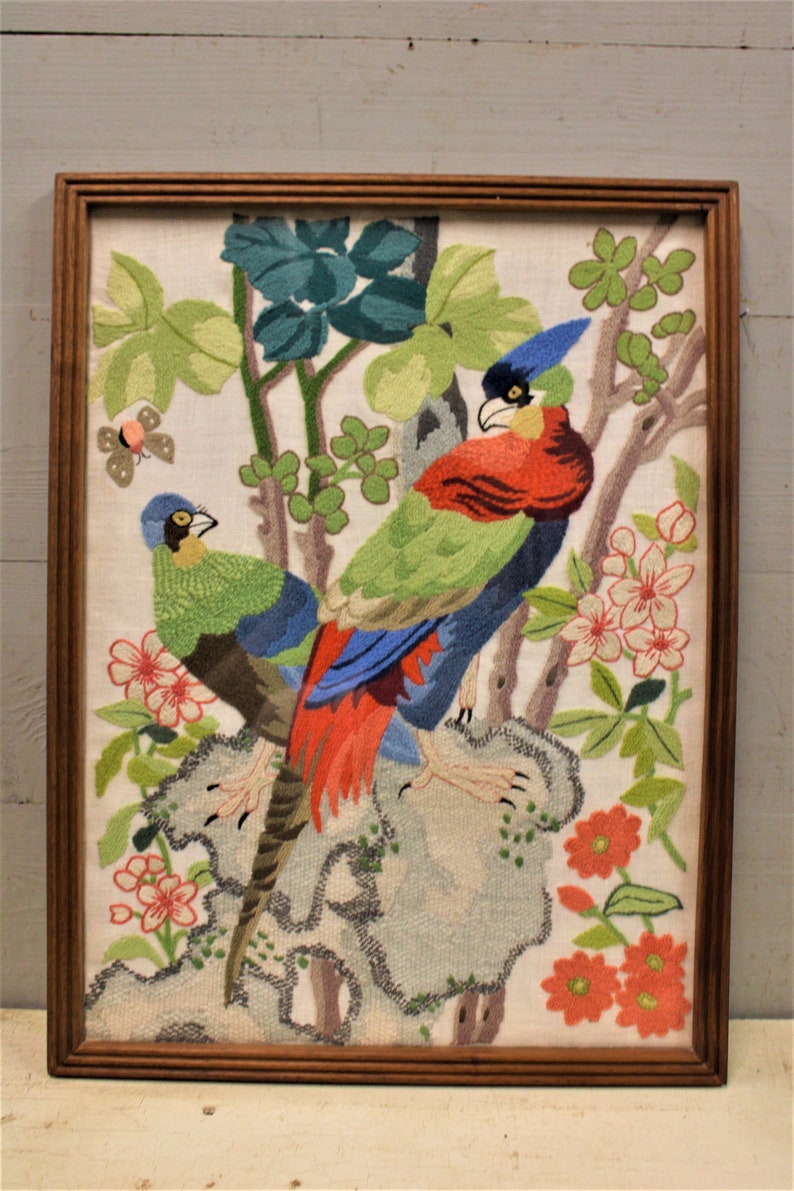 Tapestry Needlepoint Kit Tropical Parrot Premium Tapestry Kit