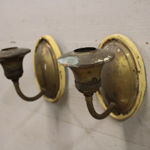 Pair of Vintage Brass Sconces | Architectural Salvage | Home Restoration | Antique Lighting