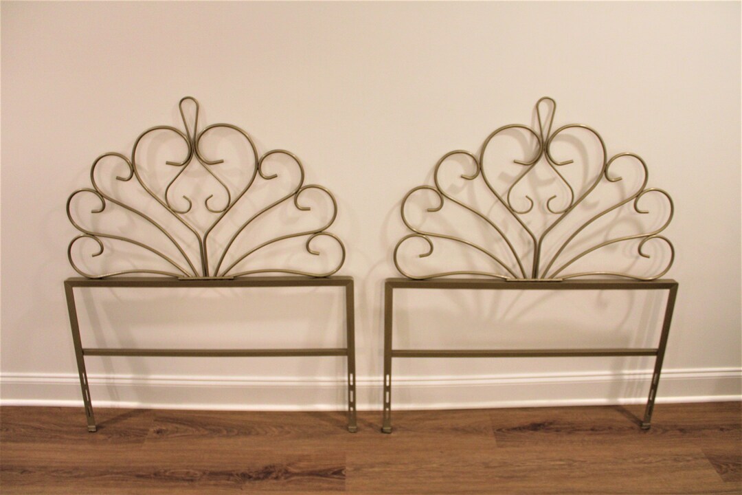 Pair of Vintage Peacock Twin Headboards Hollywood Regency Kids Room Etsy