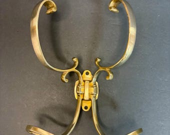 Antique Brass Double Coat Hook | Hall Tree Hook | Coat Hook