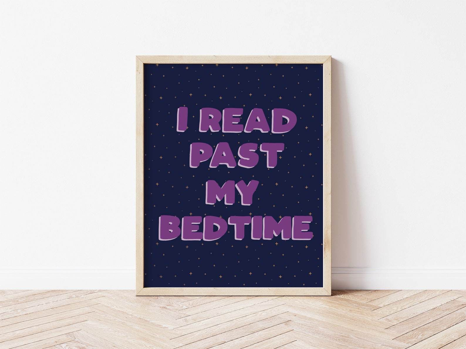 I Read Past My Bedtime Print Etsy