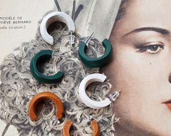 Boucle D Oreille Bois Etsy