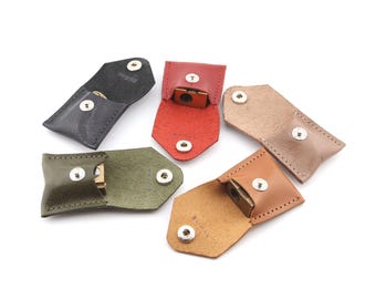 Full Grain Leather Pencil Sharpener Case