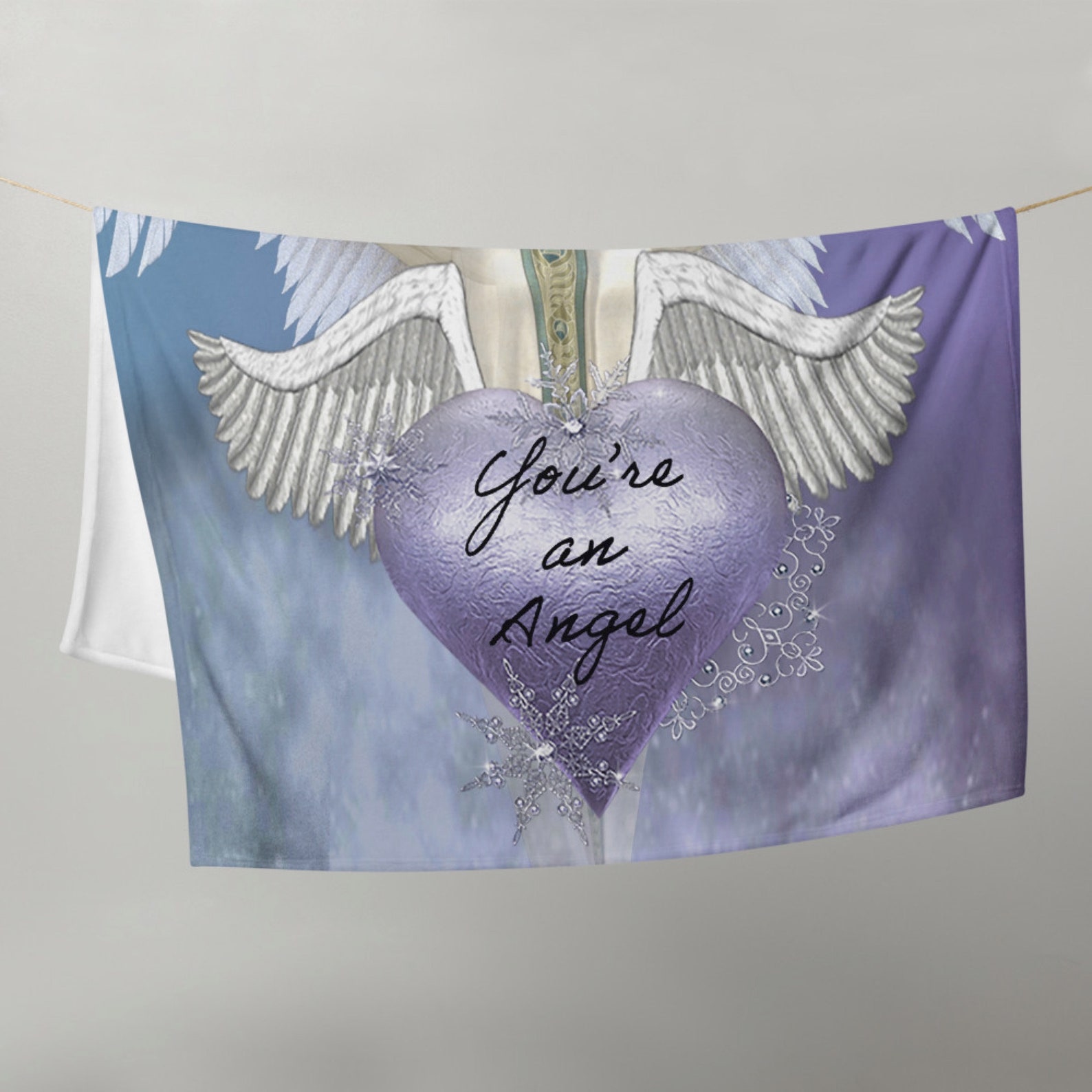 You're an Angel Personalized Throw Blanket Etsy