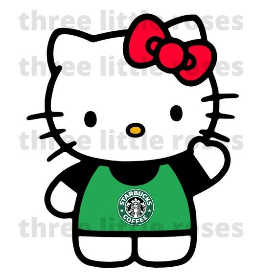 Hellokitty Starbucks SVG Etsy