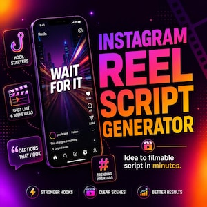 Instagram Reel Script Generator — Idea to Shot List in Minutes