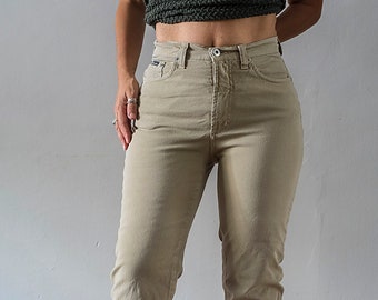 Dolce and Gabbana bruine lange broek dames meisje - origineel merk luxe italië - maat S - Ittierre - DeG zeldzame vintage - D&G - kleine vlek