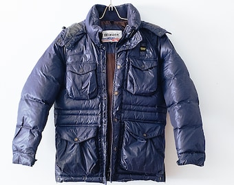 Blauer pufferbomberjack – blauw windjack, volwassen maat S