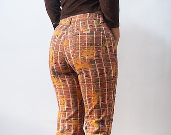 Trussardi Jeans kleurrijke lange broek - Gemaakt in Italië - Preloved geweldige staat - Vrouw maat &quot;M&quot; - Italiaanse modestijl