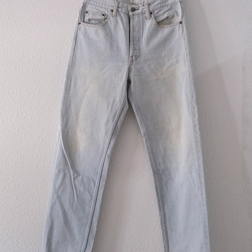 Vintage 1990s Levi's 501 Light Straight Leg Jeans / Button shops Fly / Vintage / Made in USA / W34 L36 / Denim / Retro Style / Great Condition