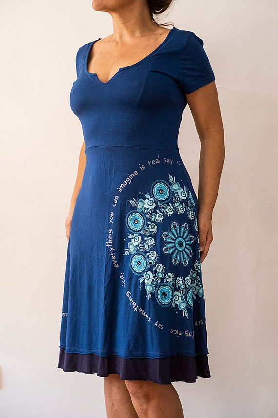 Desigual dress blue vintage - Woman short dress su