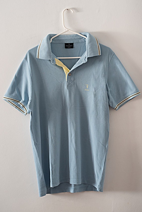 Trussardi Jeans blue style polo t-shirt man - Vin… - image 1