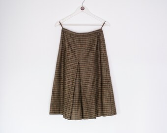 Burberrys Burberry Engelse stijl originele bruine rok voor vrouw meisje luxe merk vintage kledingstuk zeldzame vondst 100/100 wol Burberrys maat S