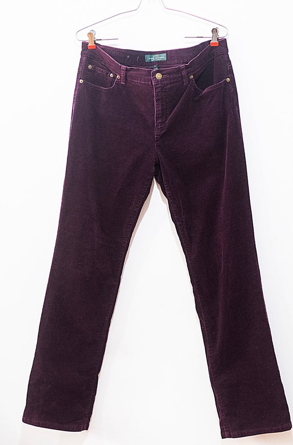 Rare Ralph Lauren violet cotton girl woman trouser