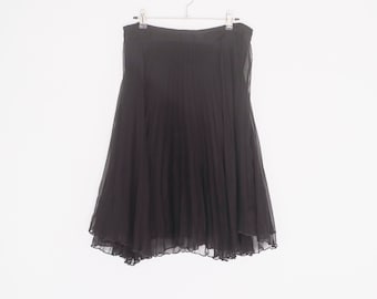 Blugirl Blumarine originele zwarte rok voor vrouw meisje zijde mode luxe merk vintage kledingstuk zeldzaam te vinden maat XL